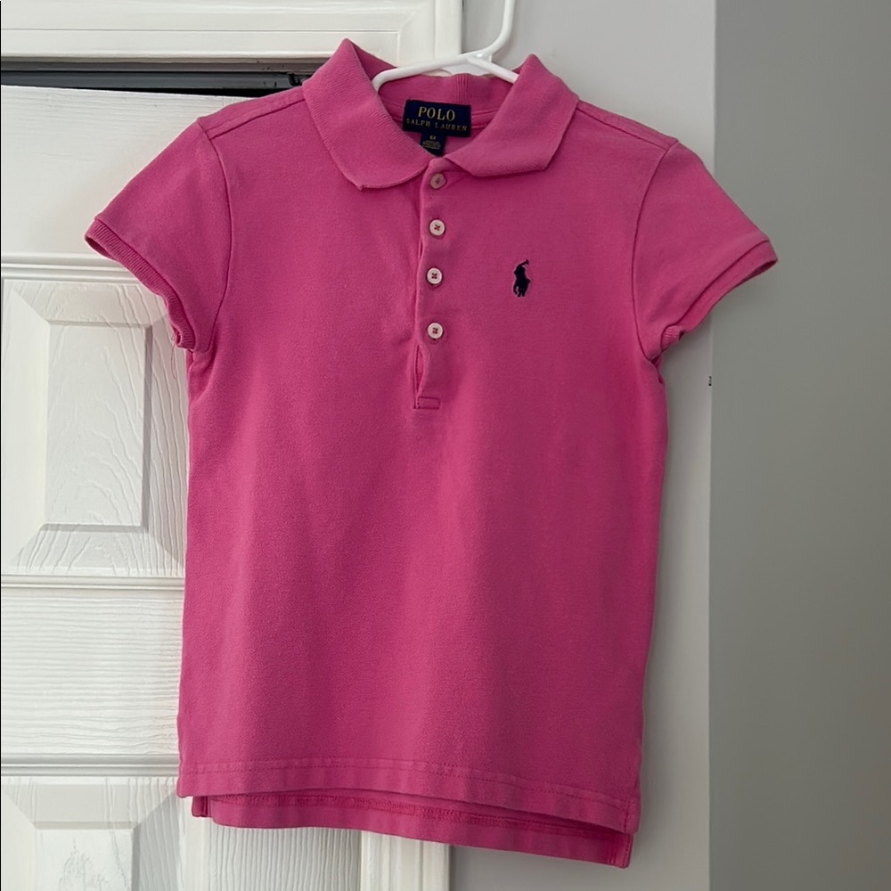 Polo by Ralph Lauren Girls' Pink Short-Sleeve Polo